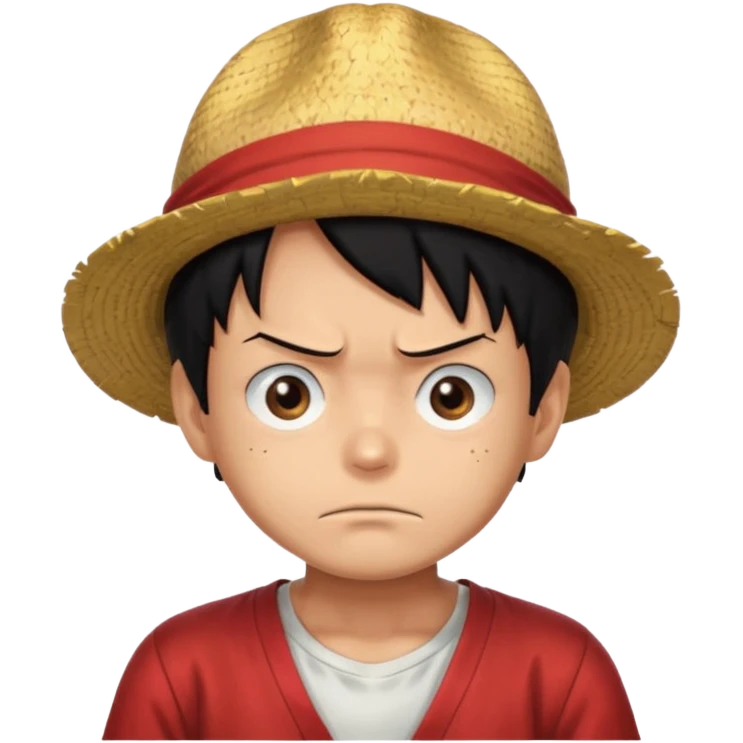 luffy un peu sérieux mais pas trop emoji