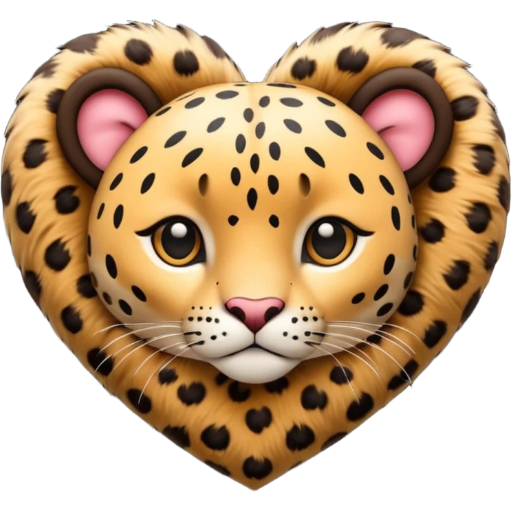 Cuore leopardato peloso emoji