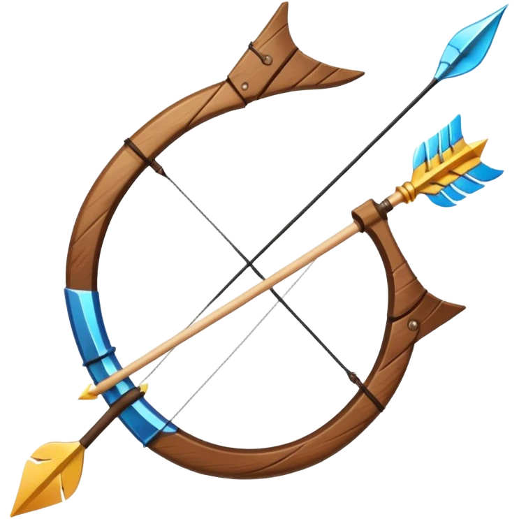 bow and arrow which has wind surrounded 
 emoji