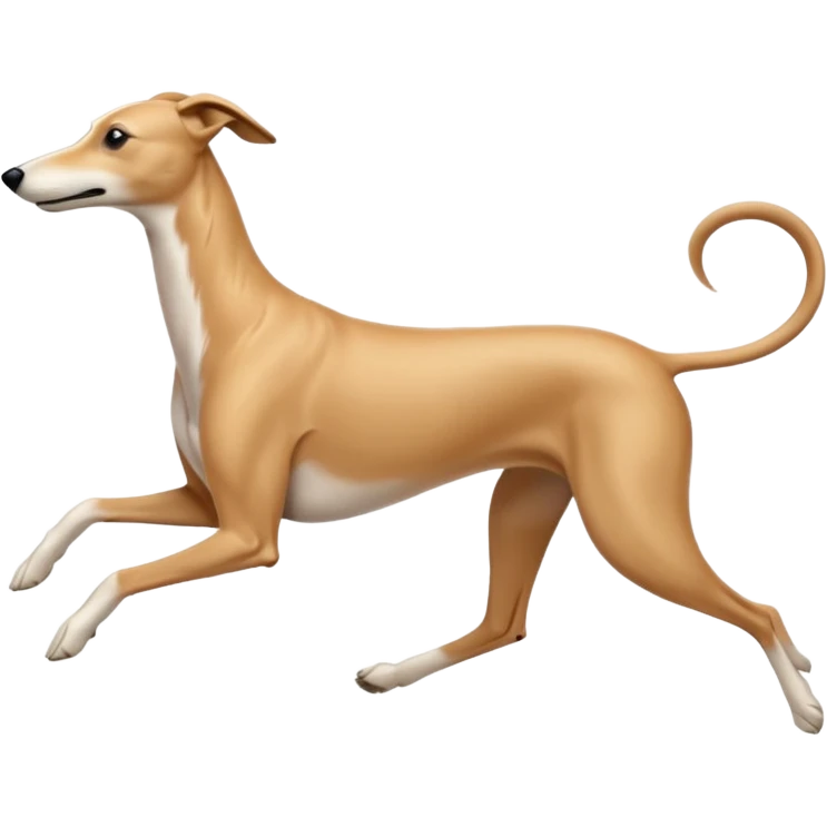 Greyhound running linear emoji