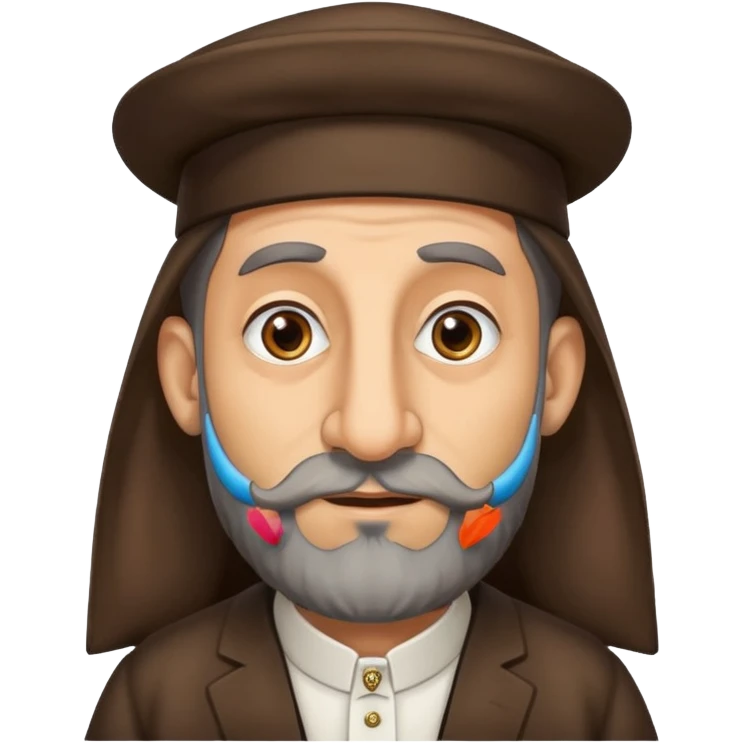 Jewish rabbi with payout and a big nose emoji | AI Emoji Generator