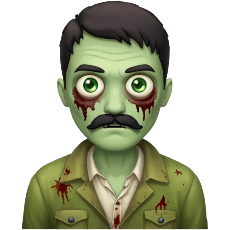 zombie with black mustache emoji