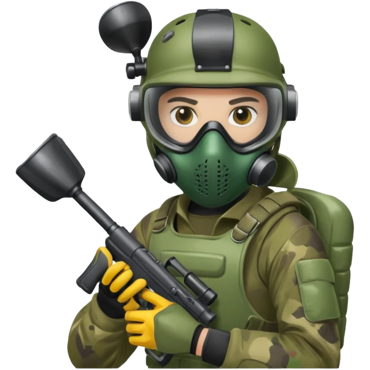 paintball player emoji