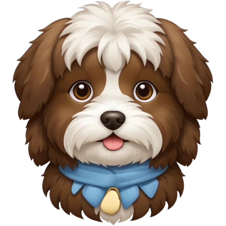 Brown and white Havanese  emoji