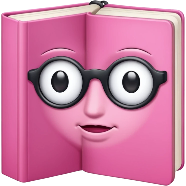 pink book without eyes emoji