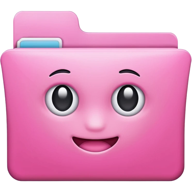 simple pink folder emoji