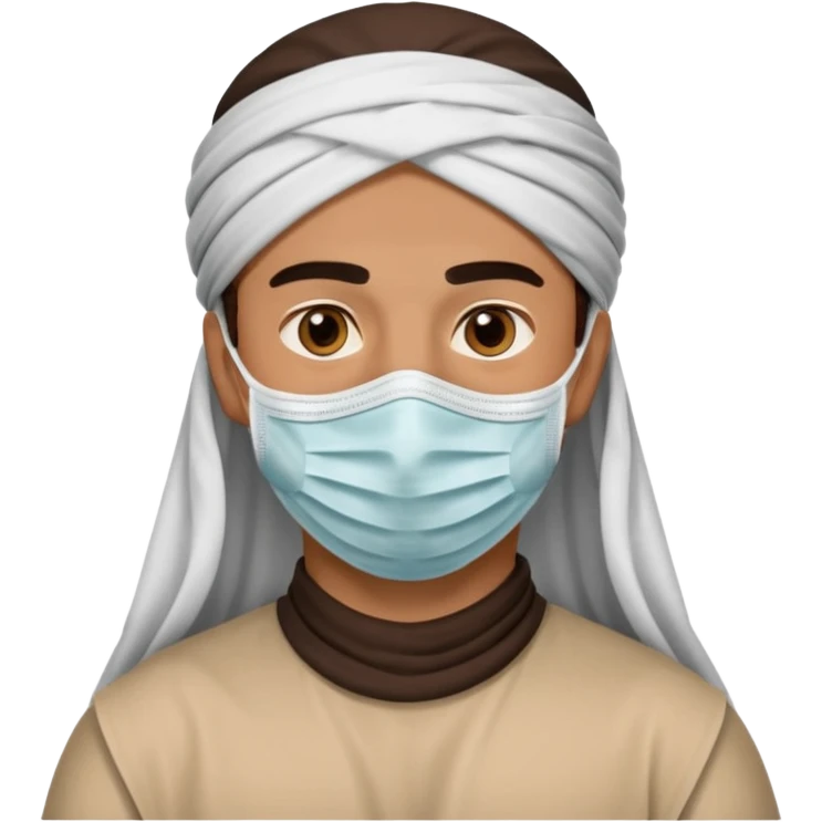 Arabe hombre con tapabocas emoji