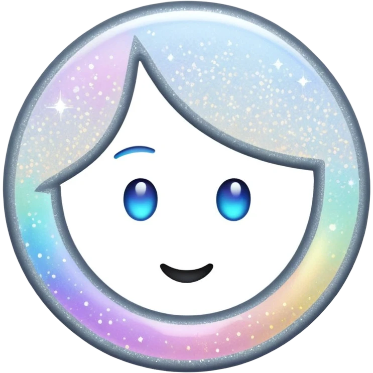white glory glitter emoji