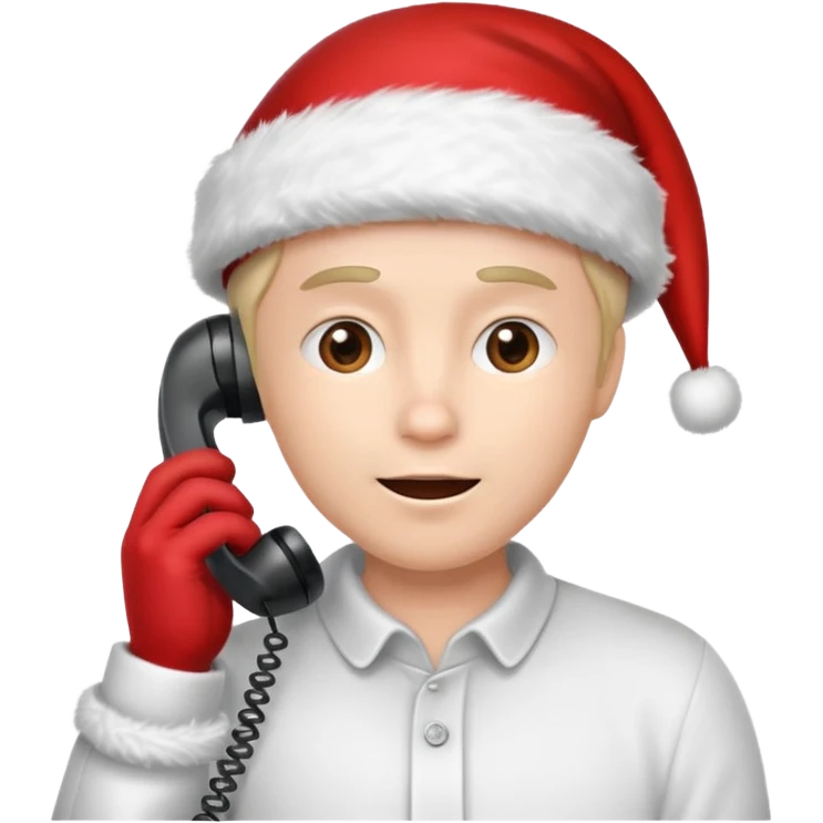 christmas talking on the phone emoji
