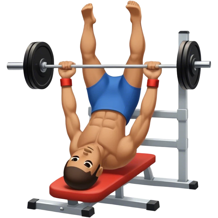 A guy doing flat-benchpress emoji