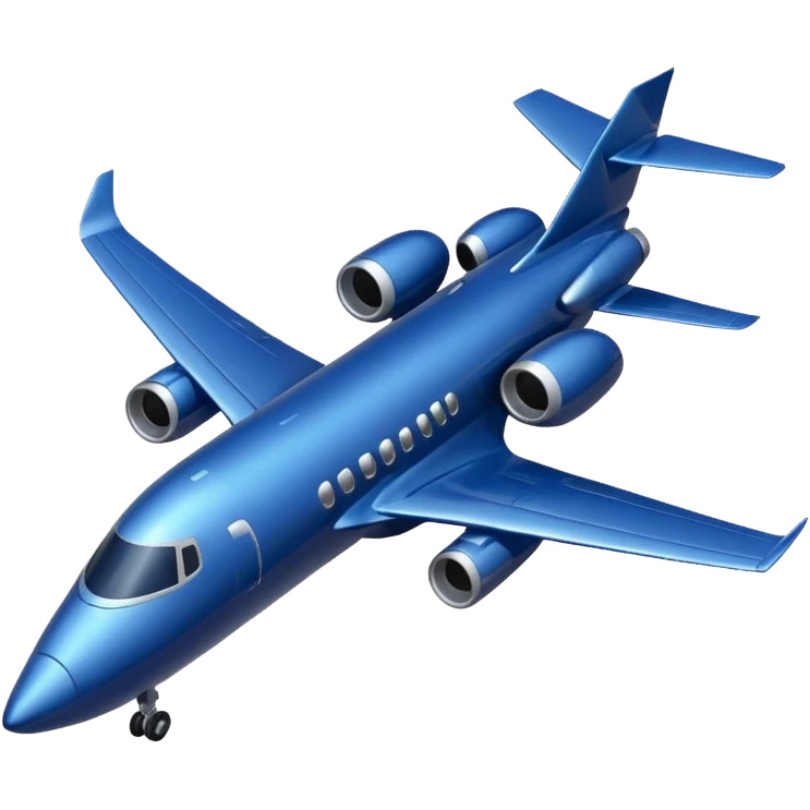 a cj2 jet plane the solid color dark blue emoji