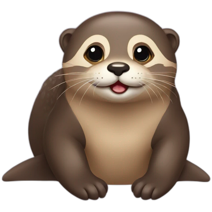 Loutre sur chat emoji