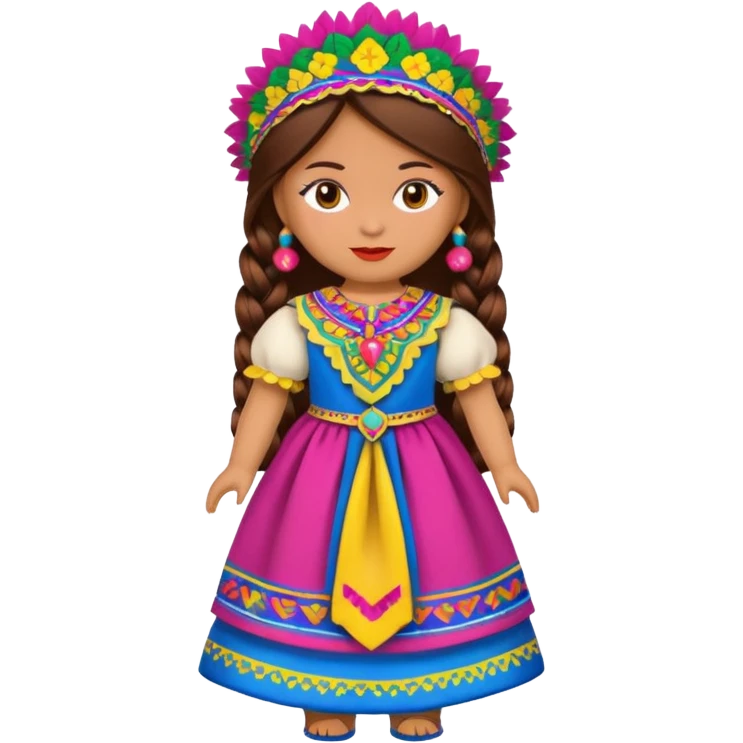 Doll dressed in the Salvadorean costume emoji