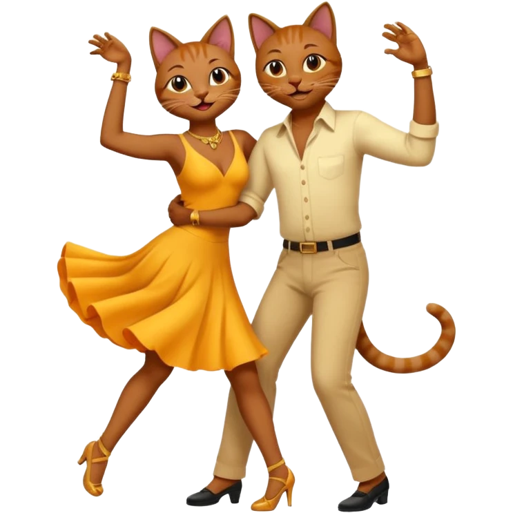 Cats couple salsa dancing  emoji