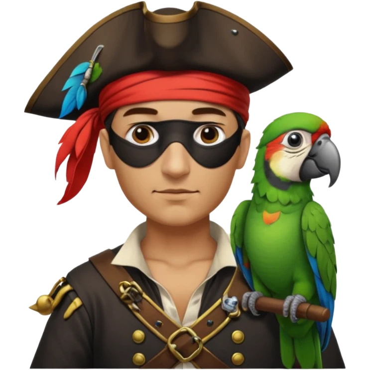 pirate and parrot emoji