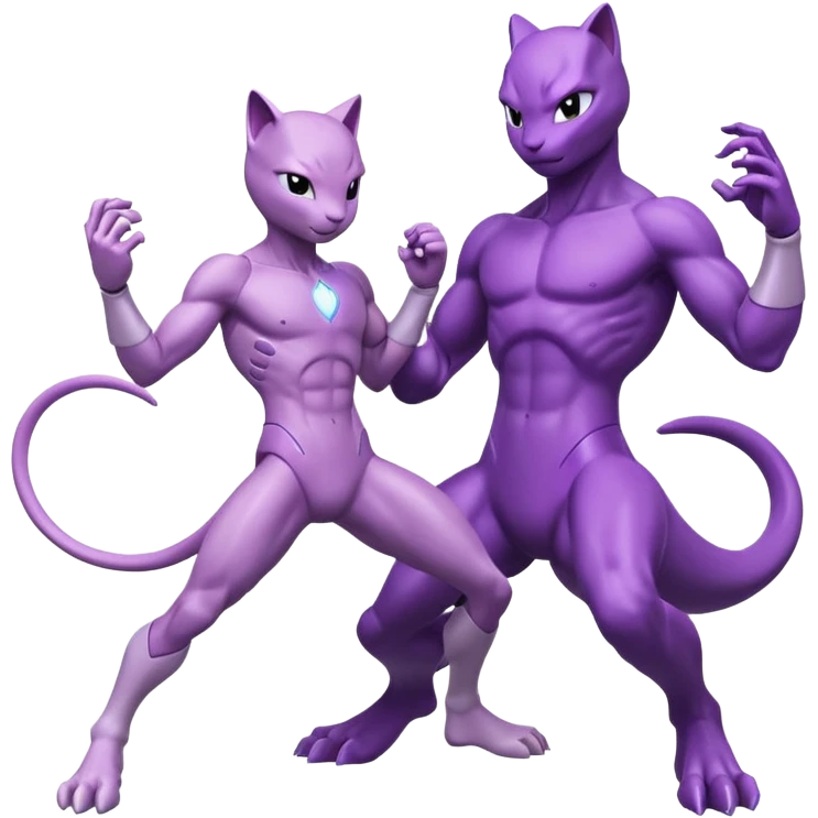 Pokemon legendary cian and purple mewtwo emoji