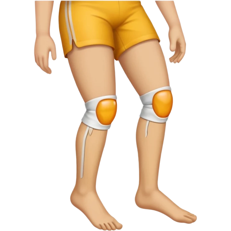 сделай на белом фото эмодзи человечек с травмой ноги emoji
