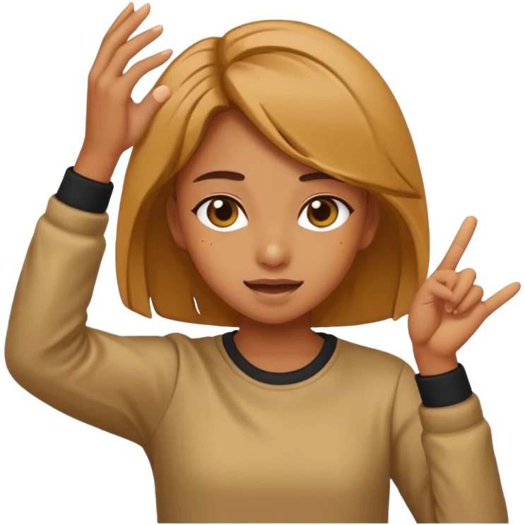 Girl dabbing  emoji