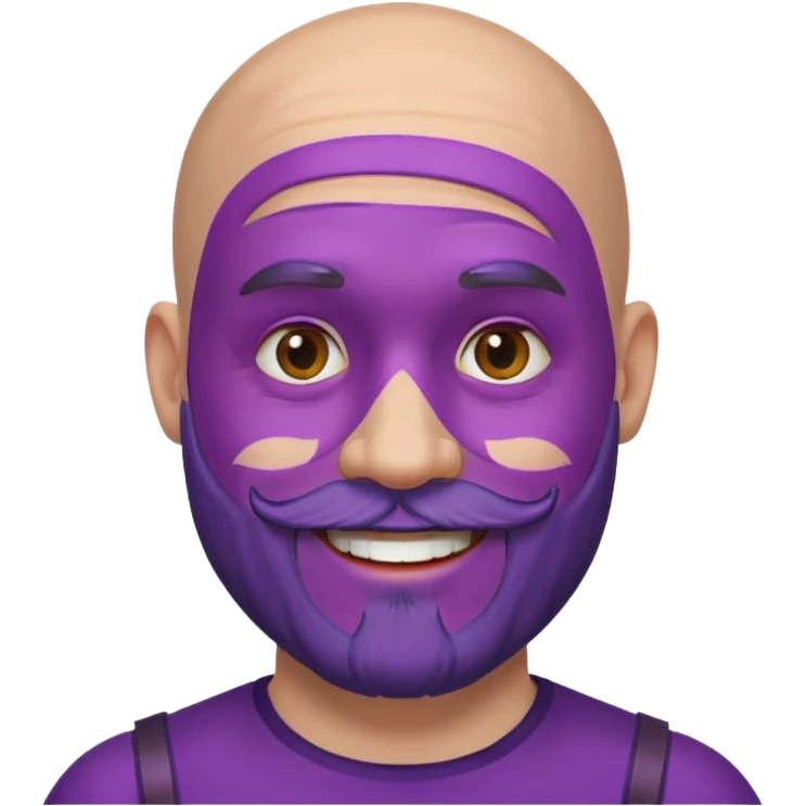 bald purple bearded man with face paint emoji