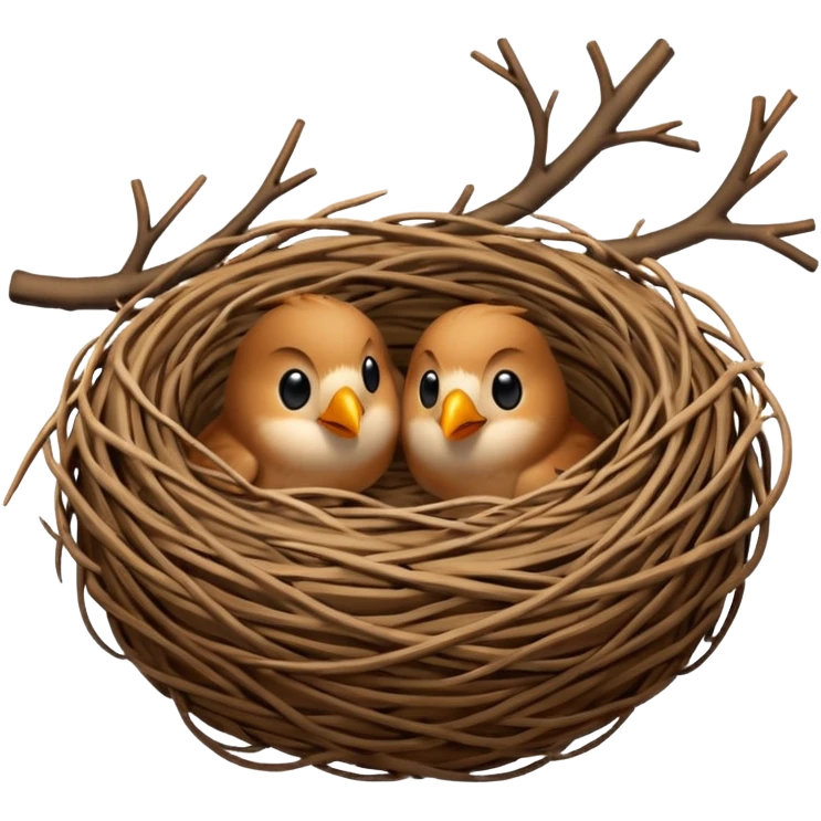 birds nest emoji