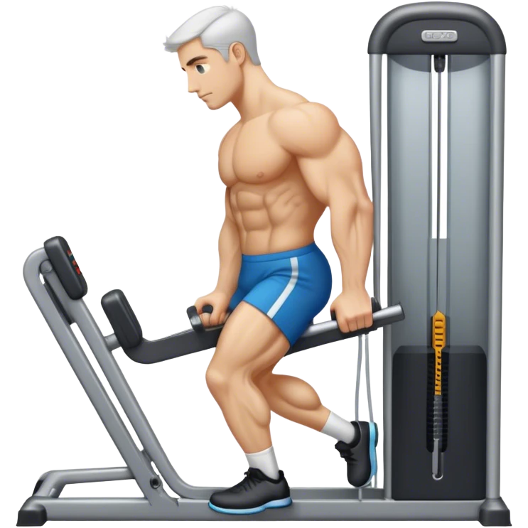 side-view man cable-machine tricep-pushdown emoji