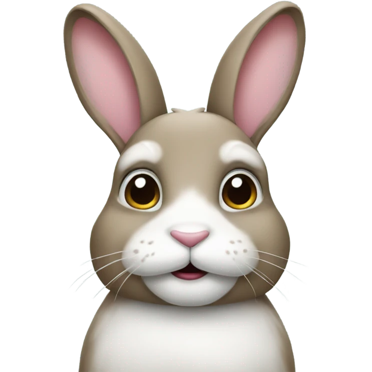 Bunny with a mustache  emoji