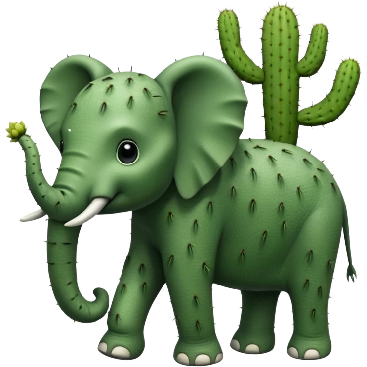 hybrid of an elephant and a cactus emoji