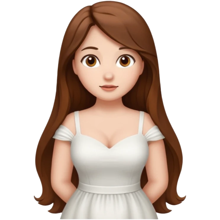 یه دختر با موهای بلند خورمایی رنگ چشما یکی گرد و شمکی اندامش تو پر emoji