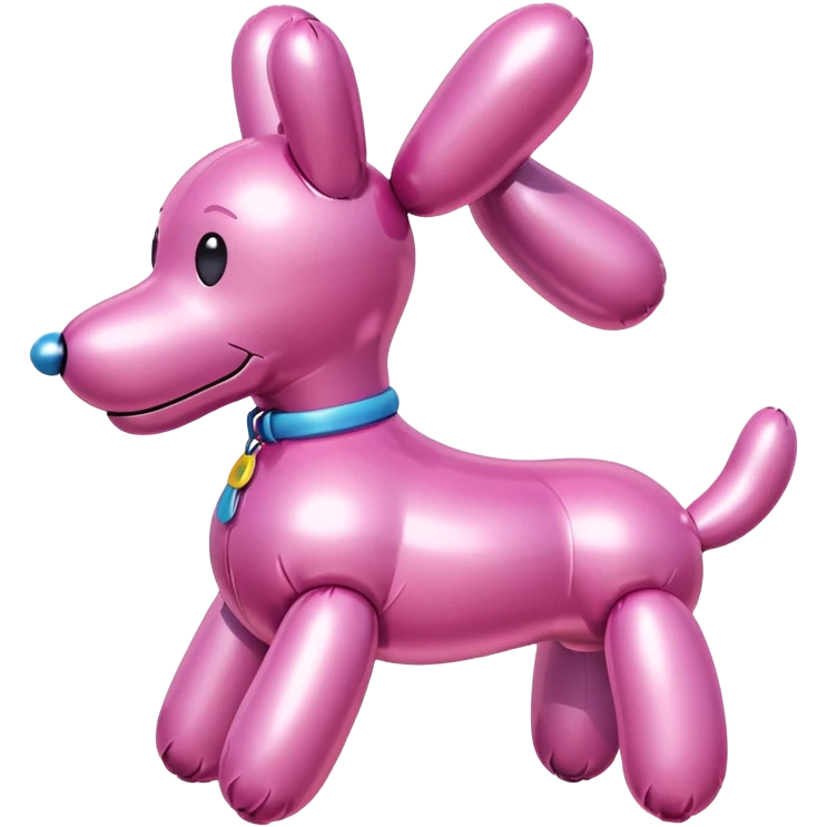 Pink balloon dog emoji
