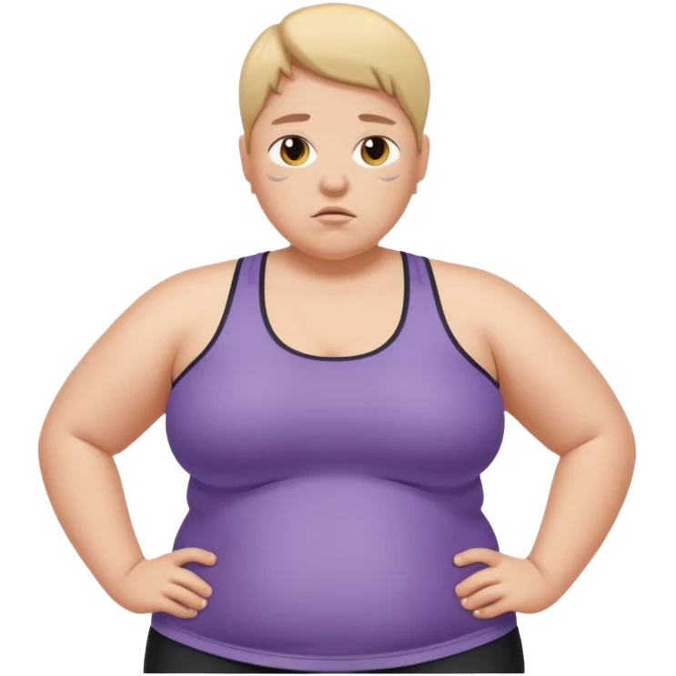 fat person gym emoji