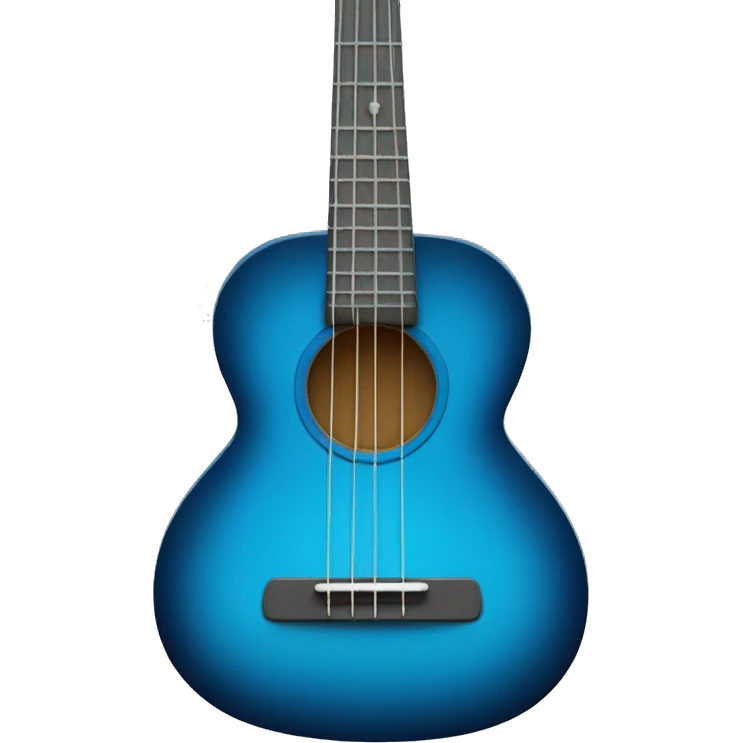 Blue archtop ukulele emoji