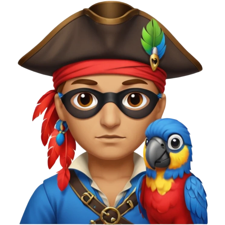 pirate and parrot emoji