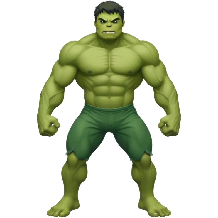 Hulk full body flexing his arm emoji