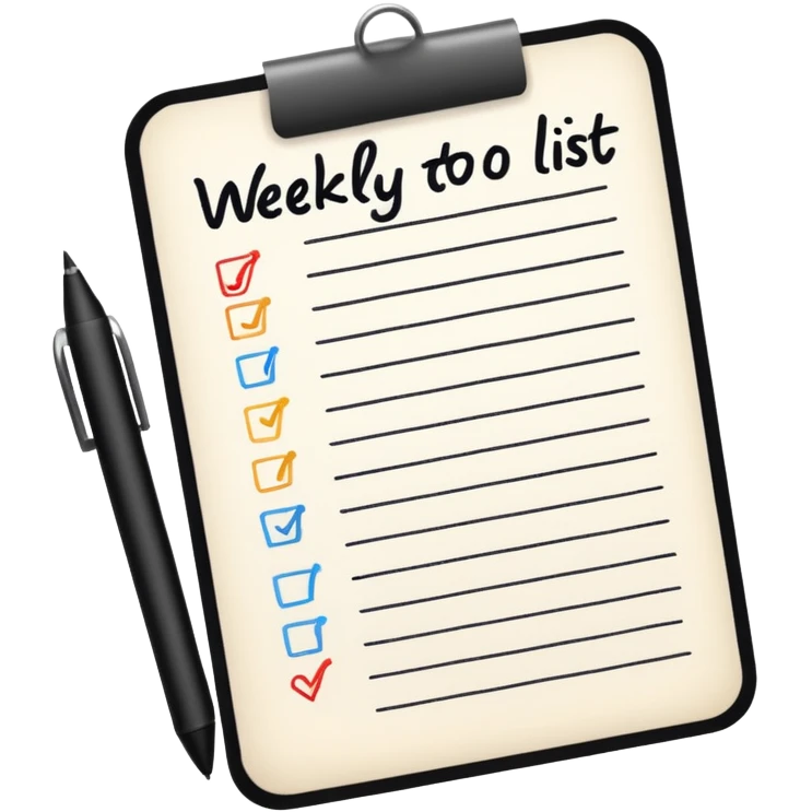 weekly to-do list emoji