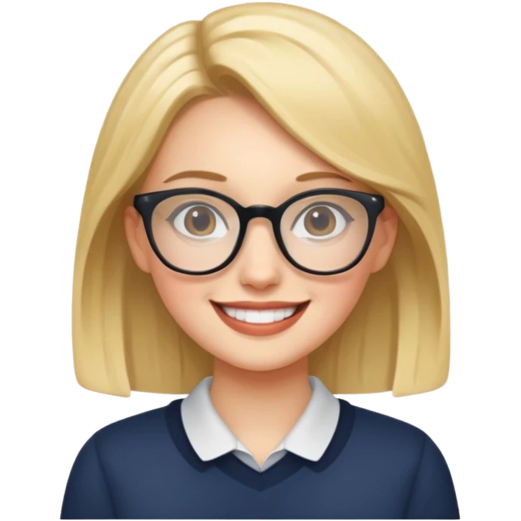 IT girl with glasses emoji