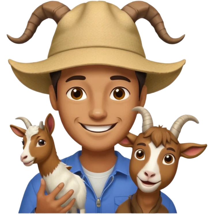 The chill guy meme but his head is a goat emoji