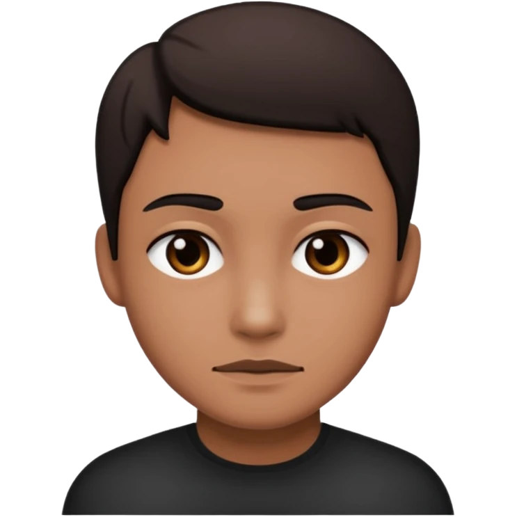 Not identify face with dark look or evil smile emoji