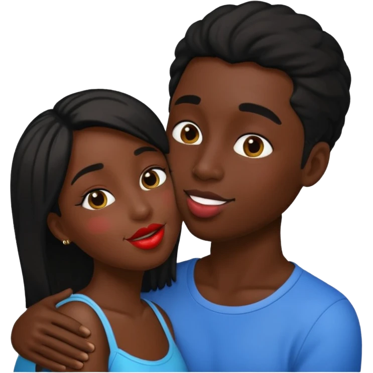 Kiss black  emoji