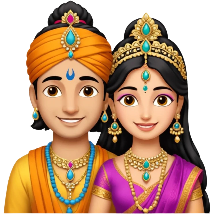 Krishna and Radha emoji