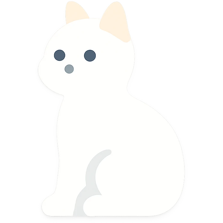 Белый кот emoji