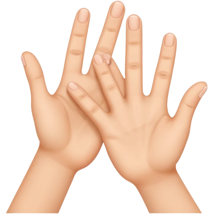Two hands touching all finger tips emoji
