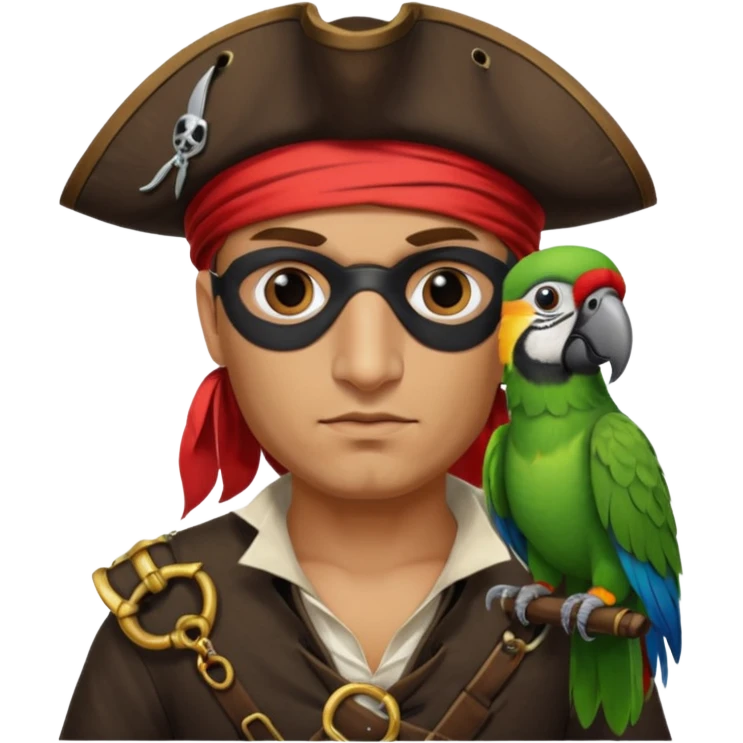 pirate and parrot emoji