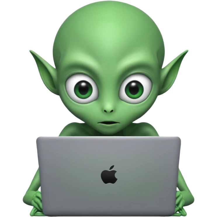 alien with laptop emoji