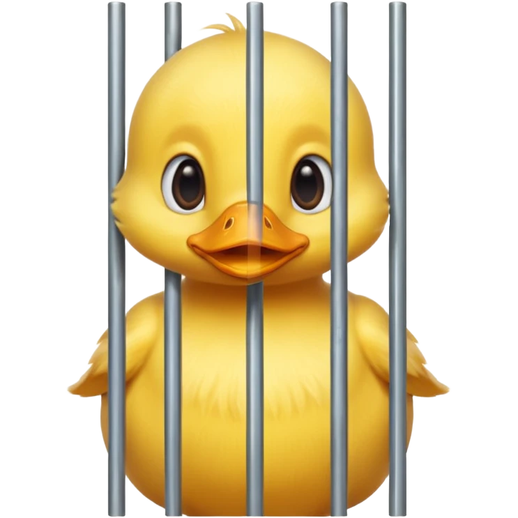 duckling thief peeking through bars emoji