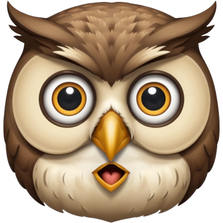 Owl Watcher looking scary 
 emoji
