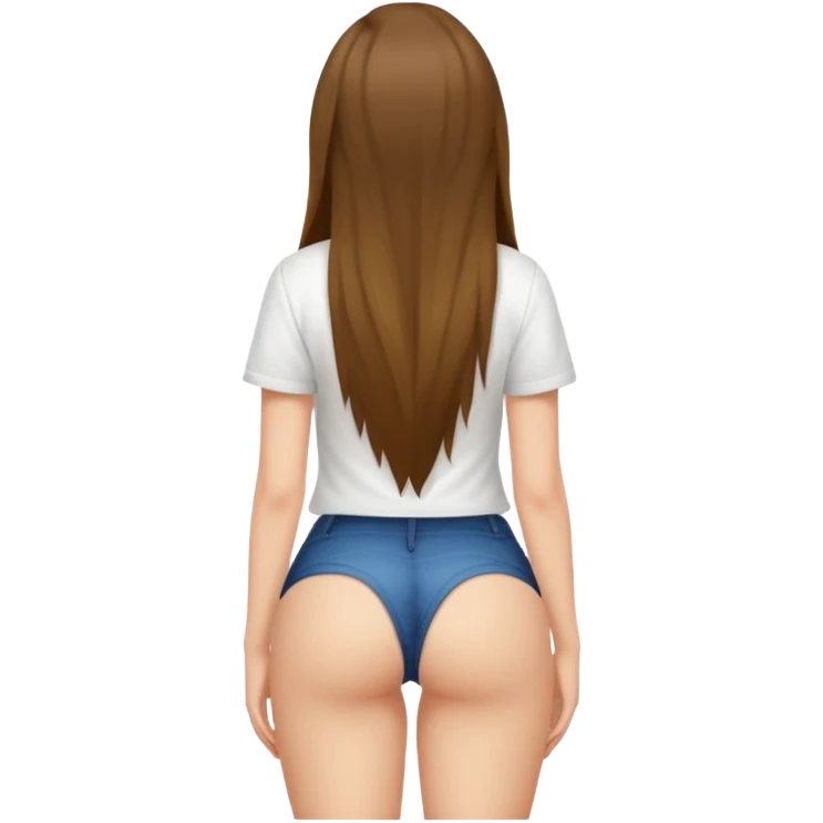 A naked girl showing her butt emoji