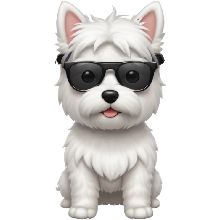 Westie Dog with sunglasses emoji