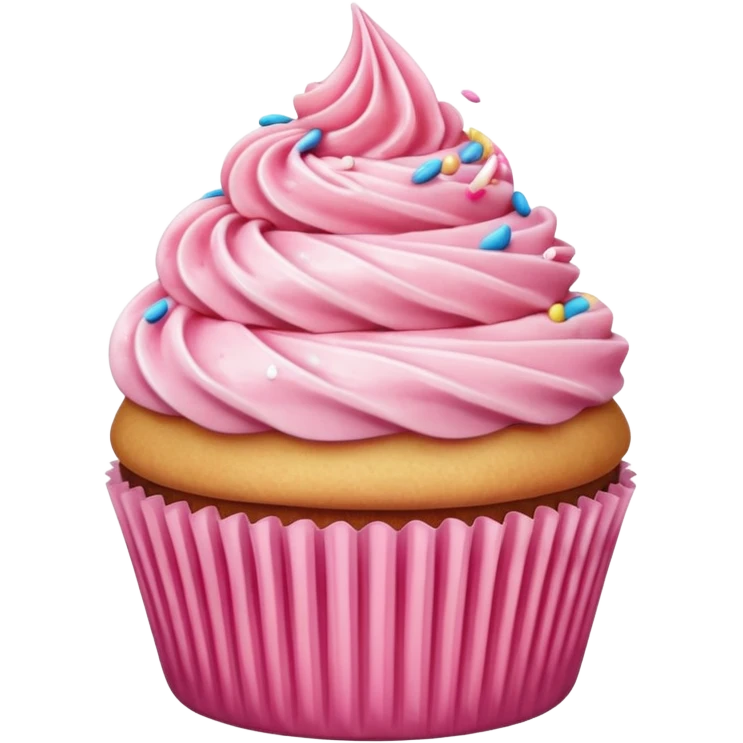 Cupcake with pink icing emoji