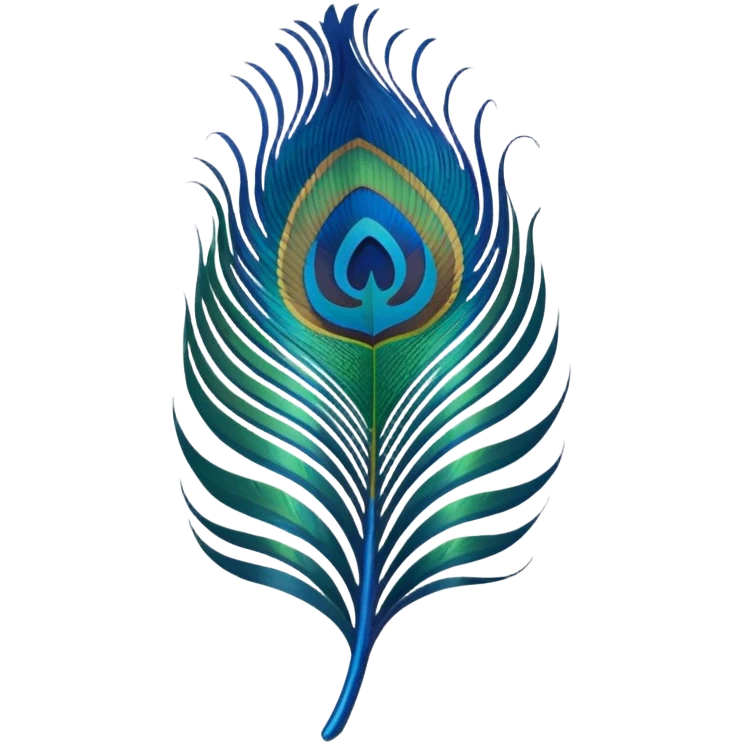 Peacock feather emoji