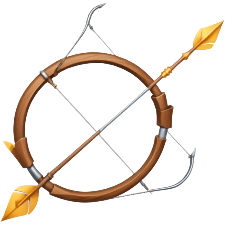 bow and arrow which has wind surrounded 
 emoji